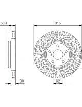 BOSCH 0 986 479 T40 Тормозной диск передний