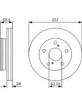 BOSCH 0 986 479 R53 Тормозной диск передний