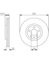 BOSCH 0 986 479 S62 Тормозной диск передний