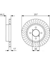 BOSCH 0 986 479 U93 Тормозной диск передний