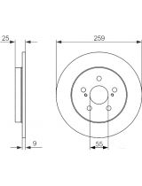 BOSCH 0 986 479 721 Тормозной диск задний