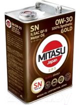 Моторное масло MITASU MJ-103-4 GOLD PAO 0W-30 4л