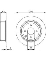 BOSCH 0 986 479 742 Тормозной диск задний