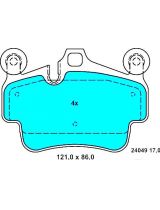 ATE 13.0460-4842.2 Колодки дисковые