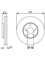 BOSCH 0 986 479 R20 Тормозной диск передний
