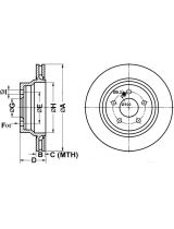 ATE 24.0122-0201.1 Тормозной диск задний