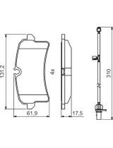 BOSCH 0 986 494 841 Колодки дисковые