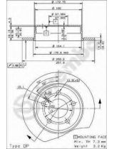 BREMBO 08.4738.21 Тормозной диск