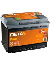 DETA Аккумулятор Power DB740 680А (74 А/ч)