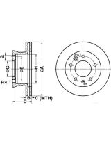 ATE 24.0122-0161.1 Тормозной диск передний
