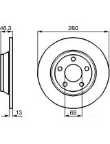BOSCH 0 986 478 615 Тормозной диск