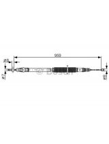 BOSCH 1 987 482 001 Трос ручного тормоза правый L=959/770