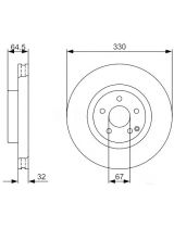 BOSCH 0 986 479 332 Тормозной диск передний