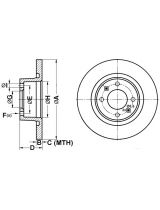 ATE 24.0114-0112.1 Тормозной диск задний