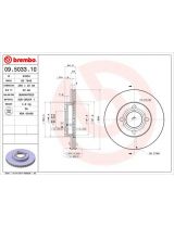 BREMBO 09.5033.10 Тормозной диск передний