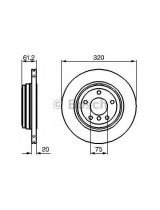 BOSCH 0 986 479 056 Тормозной диск задний