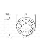 BOSCH 0 986 479 U32 Тормозной диск задний