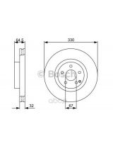 BOSCH 0 986 479 332 Тормозной диск передний