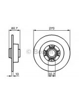 BOSCH 0 986 479 196 Тормозной диск задний