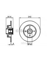 BOSCH 0 986 479 278 Тормозной диск задний c подшипником и кольцом