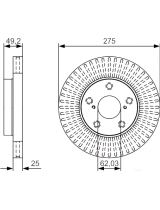 BOSCH 0 986 479 U19 Тормозной диск передний