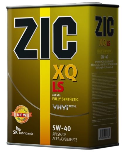 Моторное масло ZIC XQ LS SYNTHETIC SM/SF 5W-40 4л