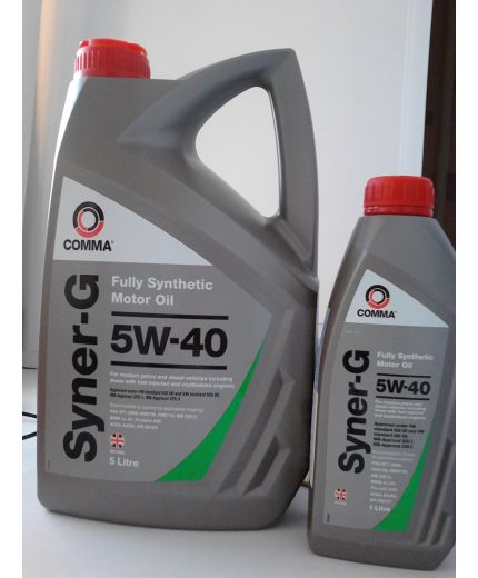 Моторное масло COMMA SYNER-G 5W-40 5л + 1л
