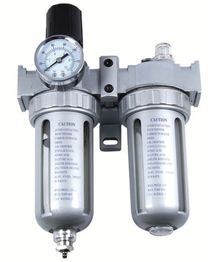 Русский мастер Фильтр-влагоотделитель AFRL80 с регулятором давления, манометром и лубрикатором