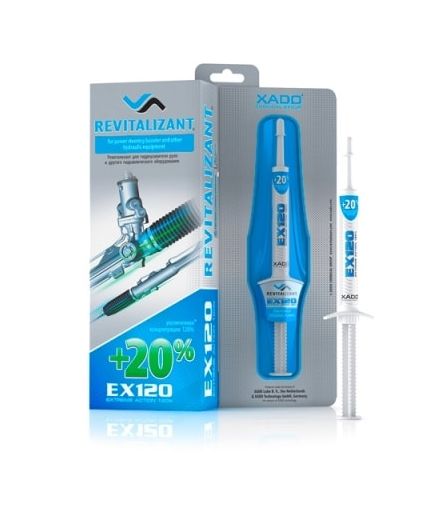 XADO EX 120 Шприц 8мл ревитализант для гидроусилителя руля, блистер