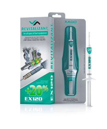XADO EX 120 Шприц 8мл ревитализант для топливной аппаратуры всех типов и систем впрыска, блистер