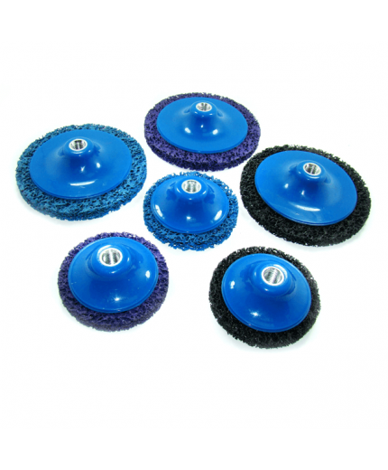 Русский мастер Круг d=150мм/M14 на резьбе СИНИЙ для снятия ржавчины на резьбе Фото 2