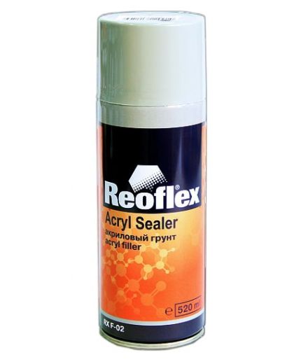 REOFLEX Грунт акриловый 1K аэрозоль Acryl Sealer Spray серый 520мл