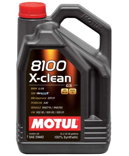Моторное масло MOTUL 8100 X-CLEAN C3 5W-40 5л