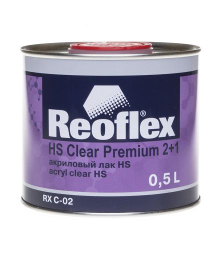 REOFLEX Лак акриловый 2K HS Clear Premium 2+1 0,5л