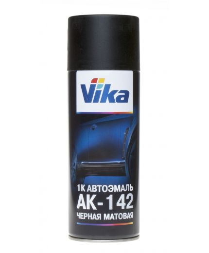 VIKA Алкидная аэрозольная АК 142 ЧЕРНАЯ МАТОВАЯ 250г/520мл