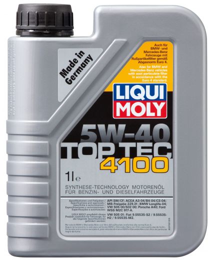 Моторное масло LIQUI MOLY Top Tec 4100 5W-40 5л+1л
