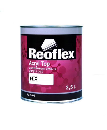 REOFLEX Эмаль акриловая Acryl Top MIX 910 глубоко-черный 3,5л