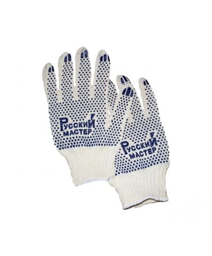 Русский мастер Перчатки х/б с ПВХ, 4 нити