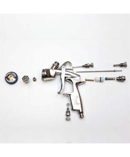 Русский мастер Краскопульт X-402-BL Premium LVMP верхний бачок дюза 1,4мм Фото 2