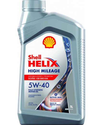 Моторное масло SHELL Helix High Mileage 5W-40 1л