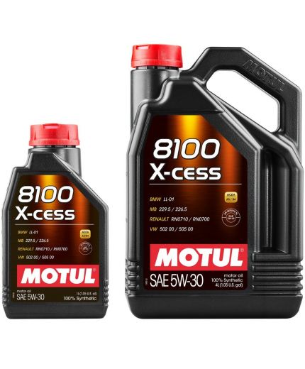 Моторное масло MOTUL 8100 X-cess 5W30 4+1л
