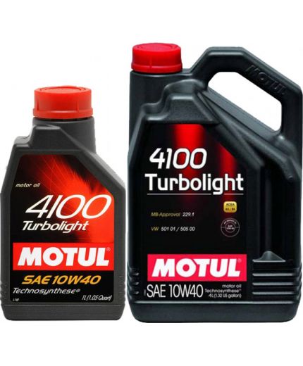 Моторное масло MOTUL 4100 TURBOLIGHT 10W-40 4+1л