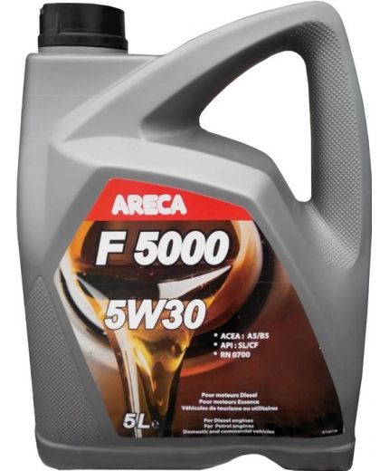 Моторное масло ARECA F5000 5W-30 5л (Замена 11074)