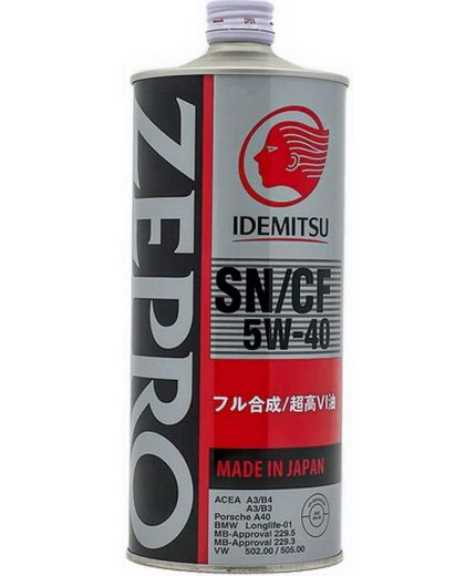 Моторное масло IDEMITSU ZEPRO EURO SPEC SN/СF 5W-40 1л
