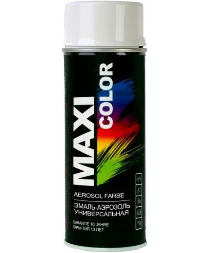 MAXI COLOR Эмаль-аэрозоль универсальная RAL9003 матовая сигнально-белая 400мл