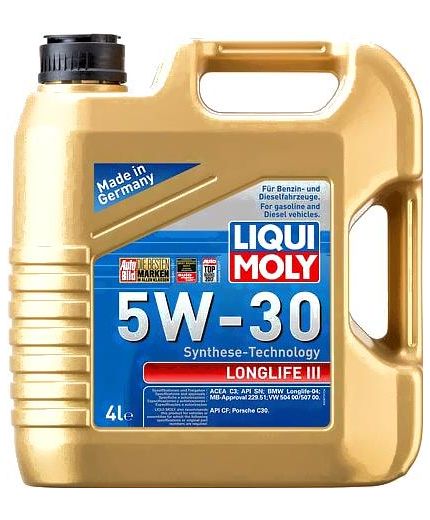 Моторное масло LIQUI MOLY Longlife III 5W-30 4л