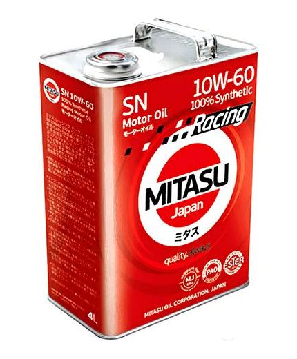 Моторное масло MITASU RACING MOTOR OIL SN 10W-60 4л