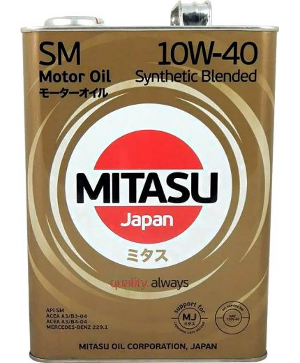 Моторное масло MITASU MOTOR OIL SM 10W-40 4л