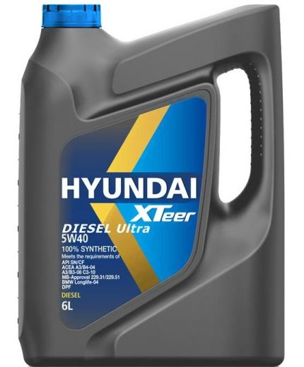 Моторное масло HYUNDAI XTeer Diesel Ultra 5W-40 6л