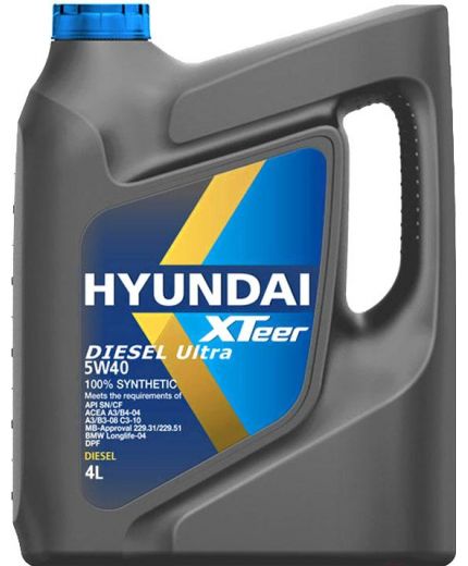 Моторное масло HYUNDAI XTeer Diesel Ultra 5W-40 4л